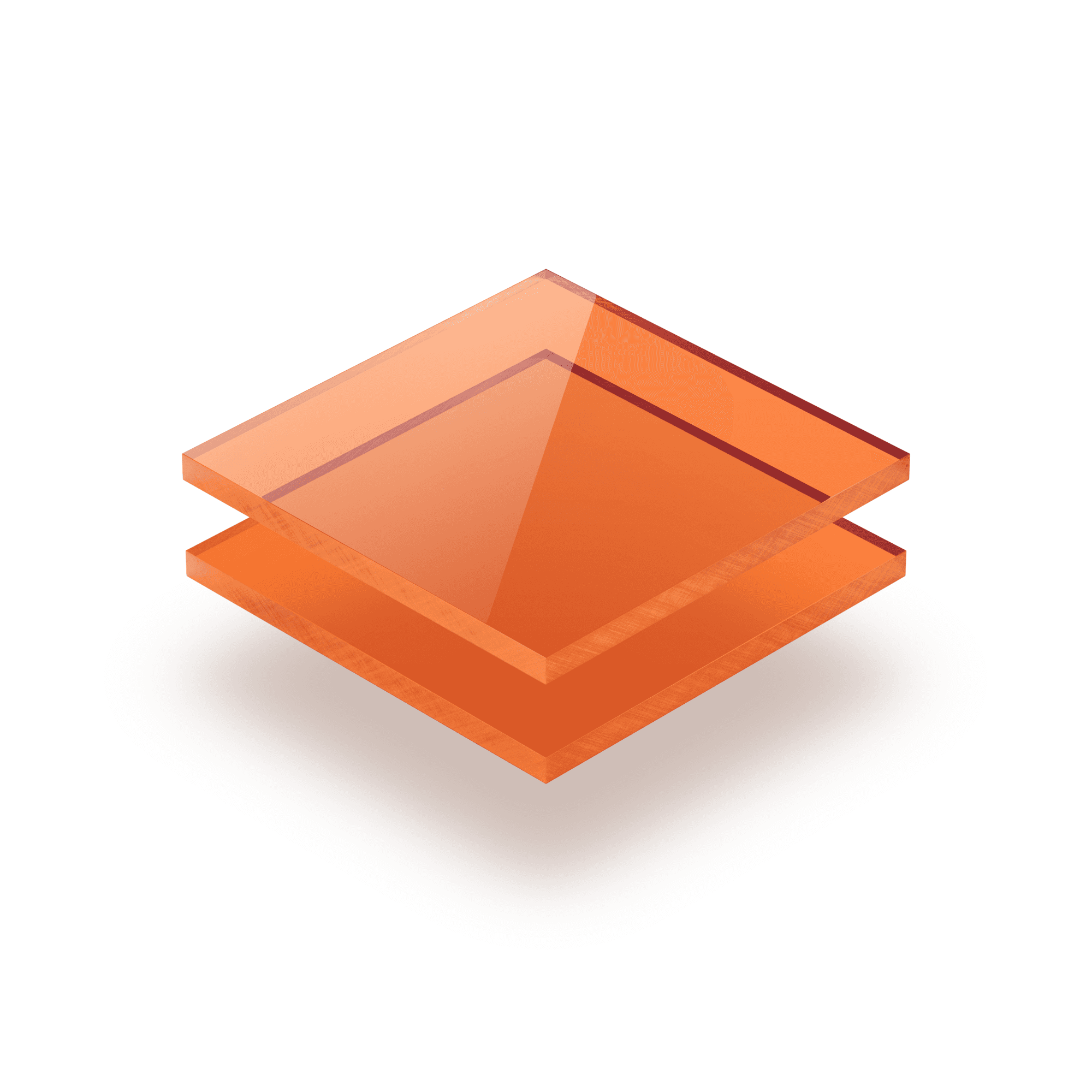 Tinted acrylic sheet orange 3 mm
