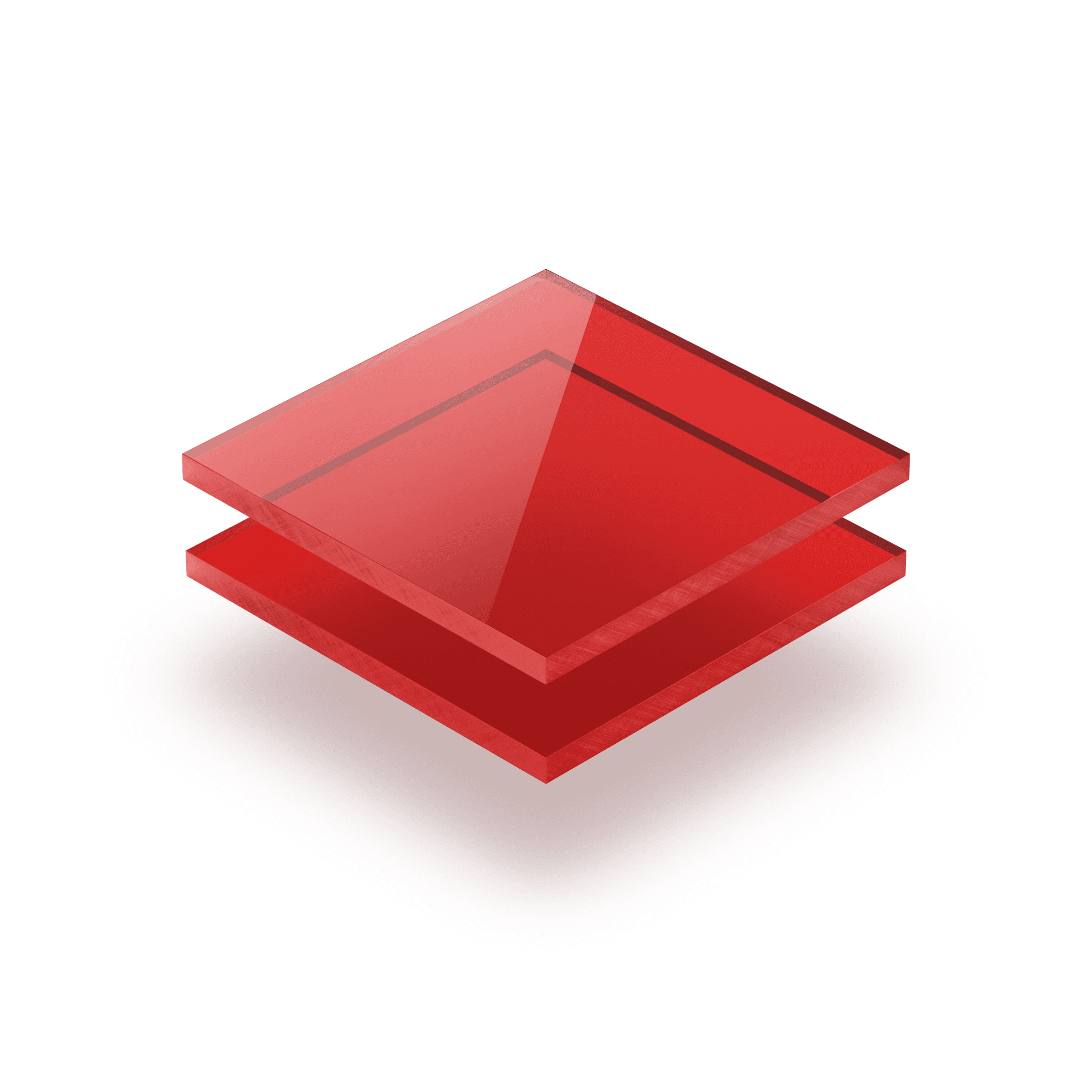 Tinted acrylic sheet red 3 mm