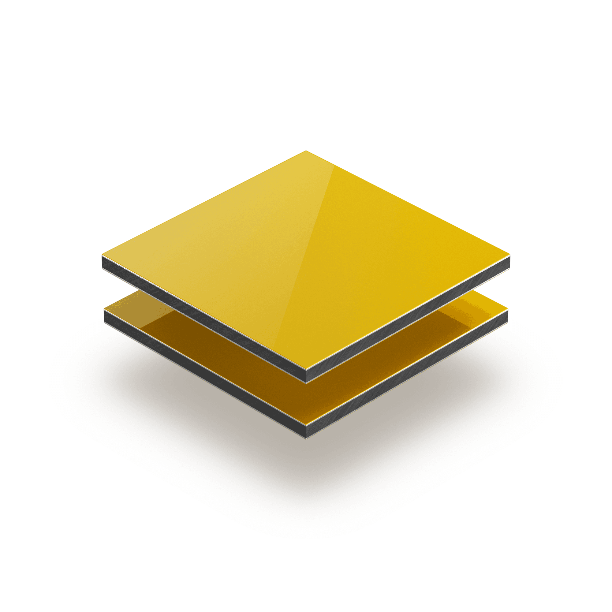 Yellow aluminium composite panel RAL 1023