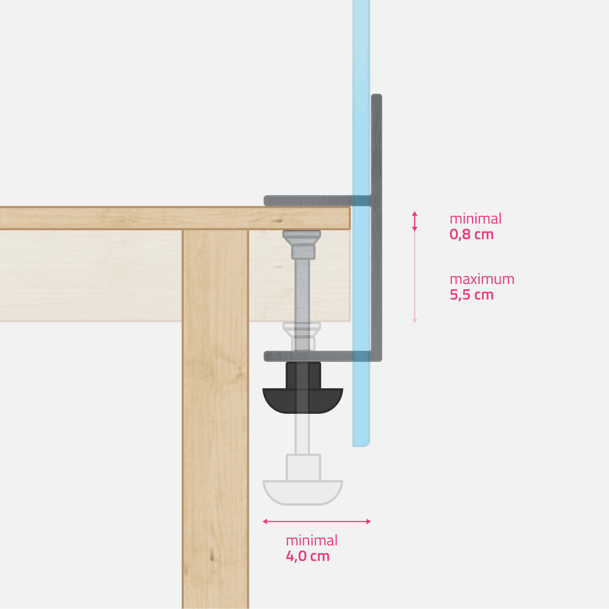 Technical drawing - steel clamp big
