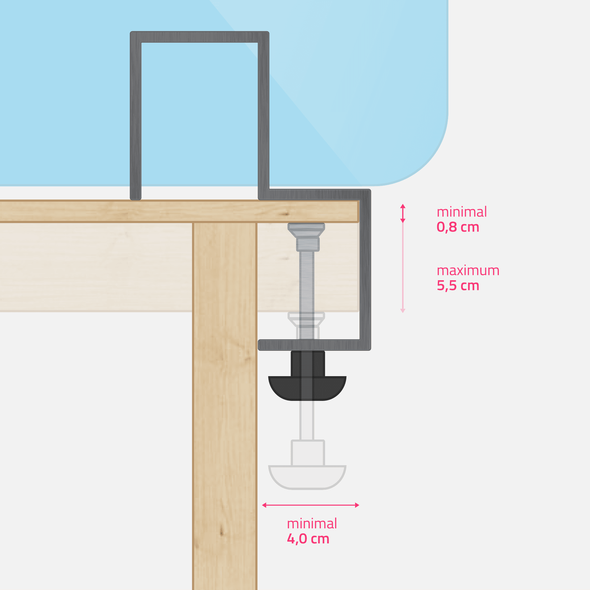 Technical drawing - steel clamp small