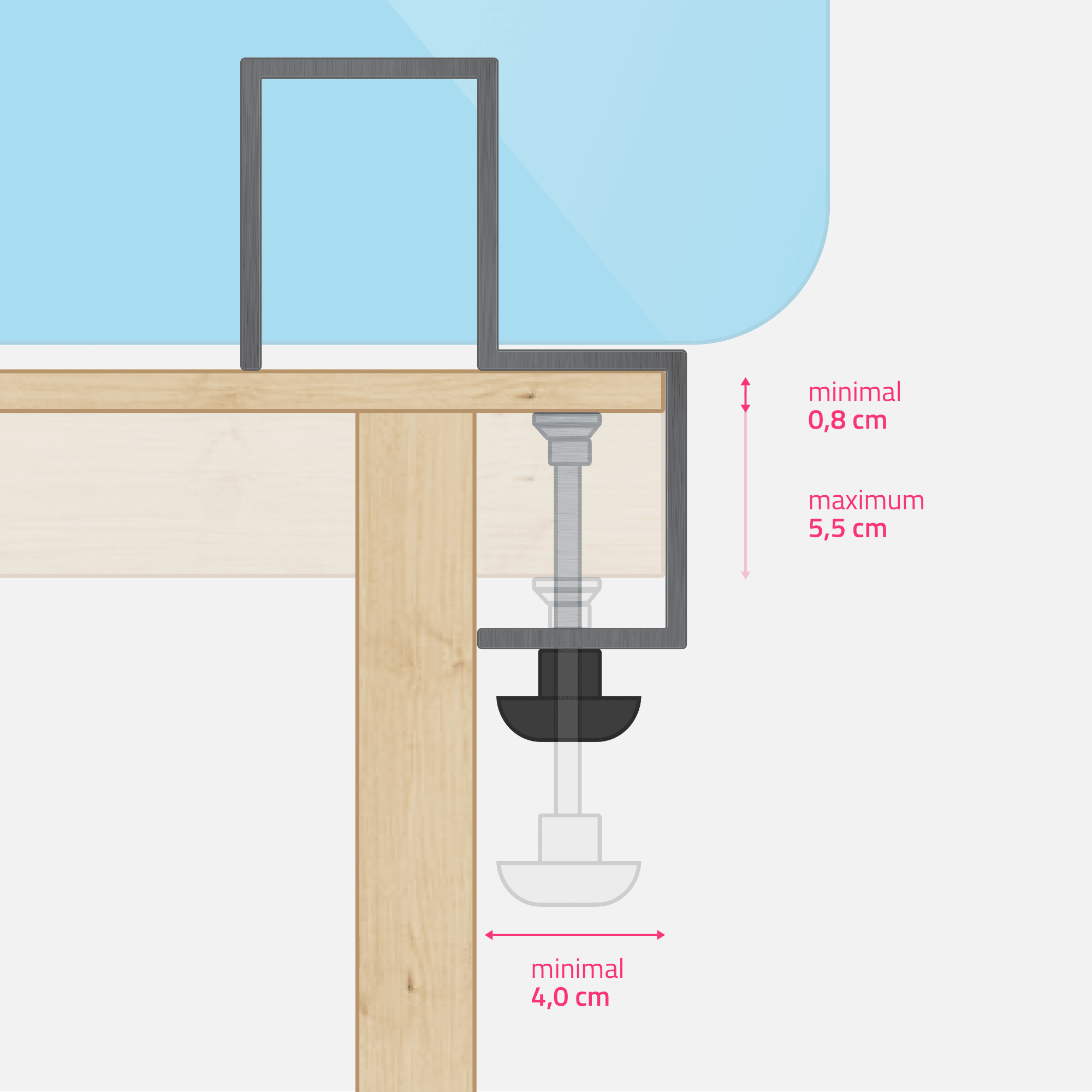 Technical drawing - steel clamp small