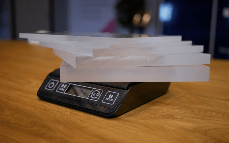 Acrylic sheet weight