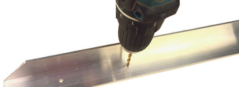 DIY HPL desk drill hole