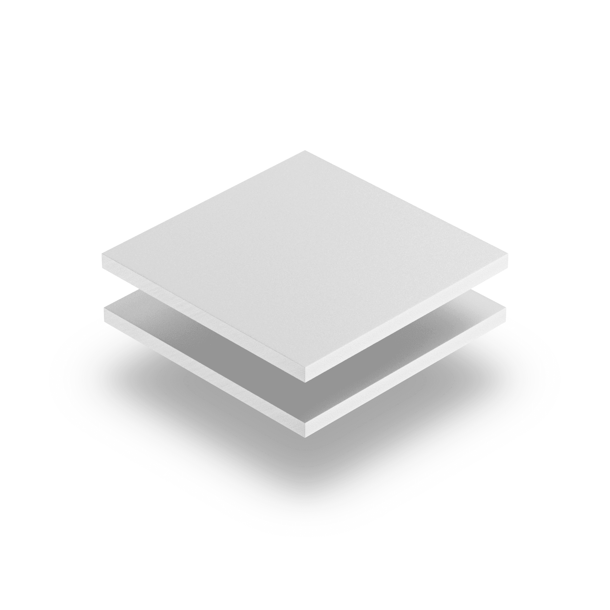 White PVC foam sheet RAL 9003