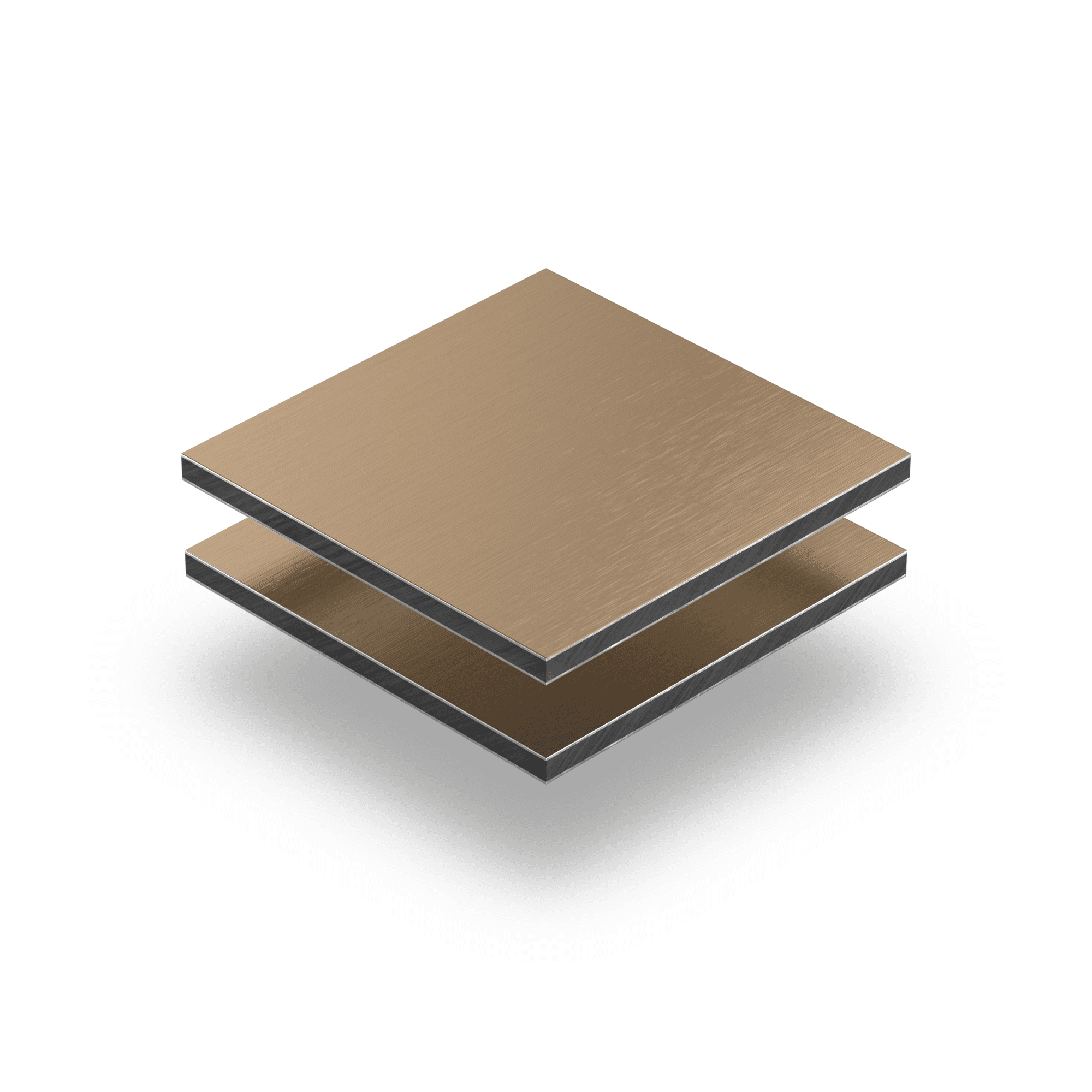 Brushed bronze composite panel