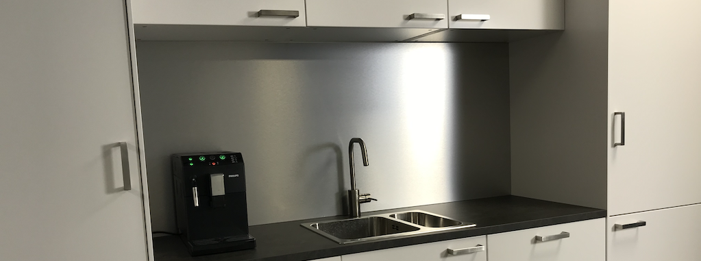 Aluminium composite panel kitchen splashback