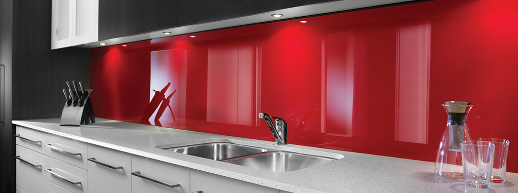 Plastic-kitchen-splashback-red