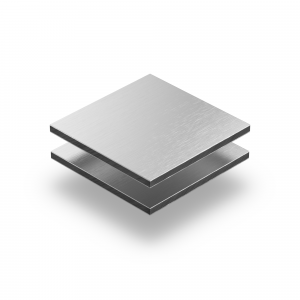 Brushed aluminium composite panel