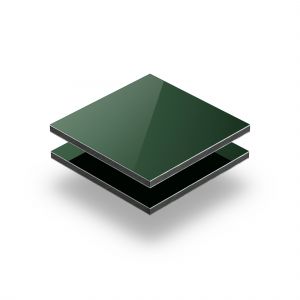 Dark green aluminium composite panel RAL 6005