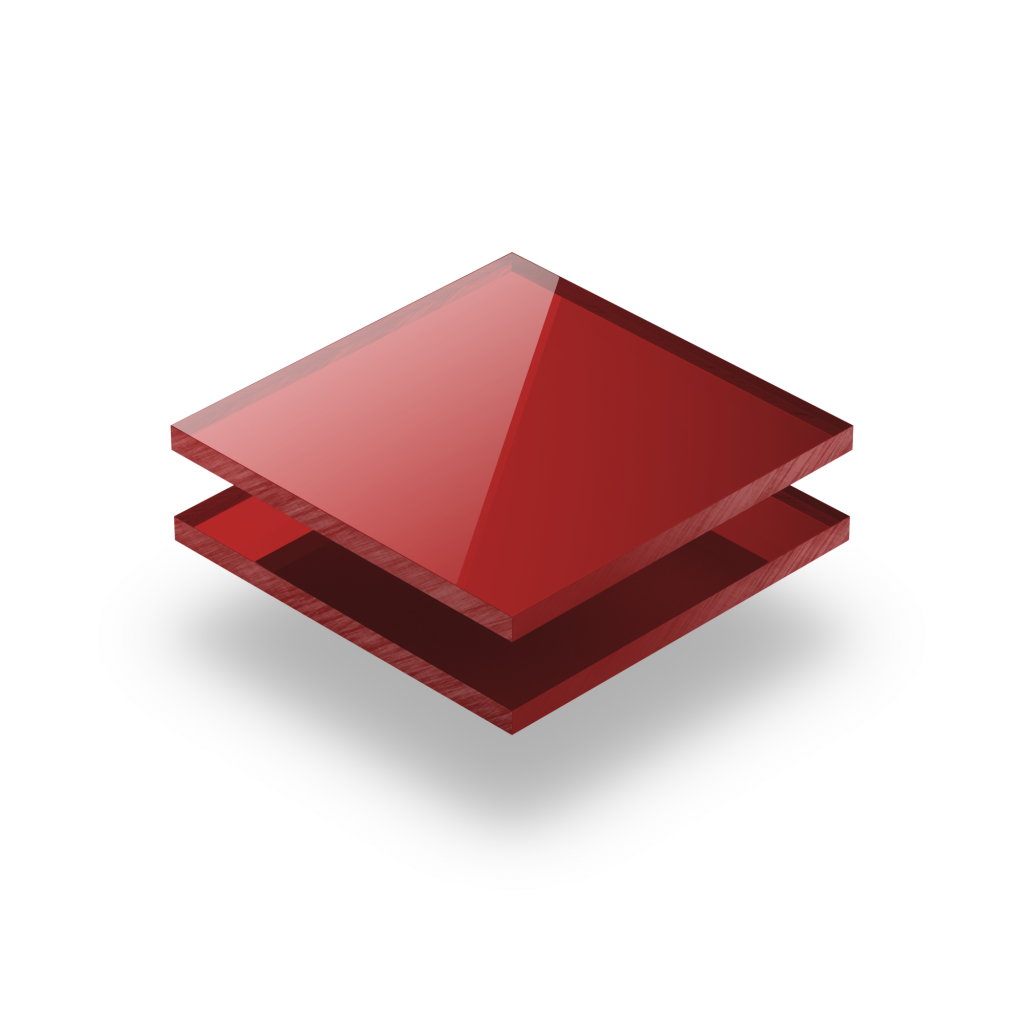 Mirrored acrylic sheet red 3 mm