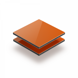 Orange aluminium composite panel RAL 2004