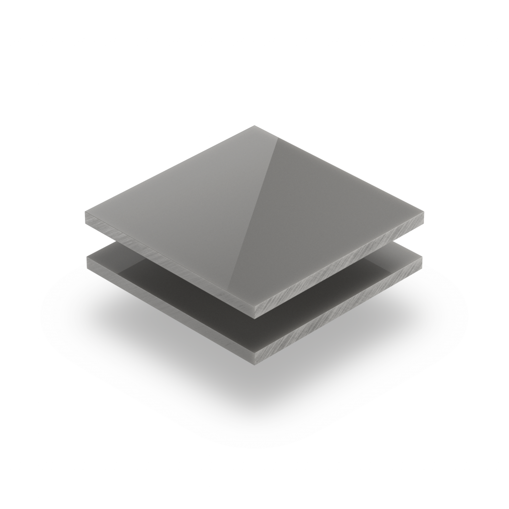 Satin acrylic sheet gloss cement grey