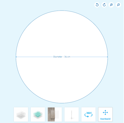 Ordering acrylic circle plate configurator