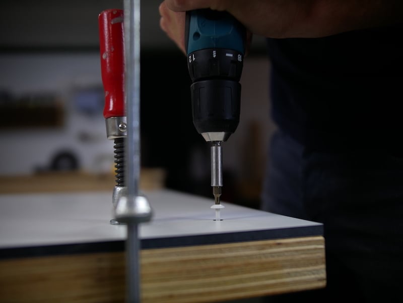 DIY worktop attach with screws