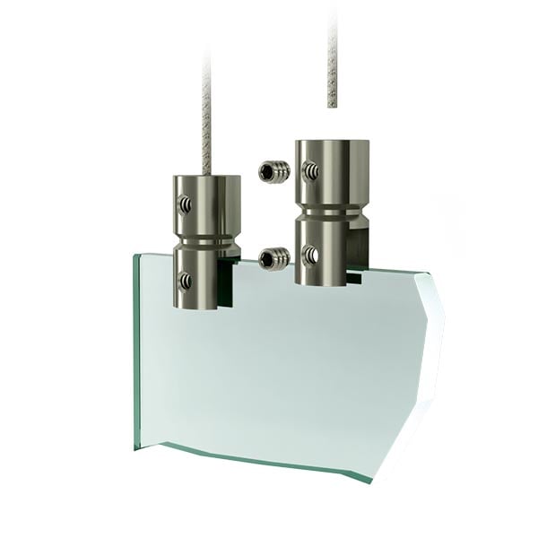Stainless steel panel holder - Hanging system for acrylic screen