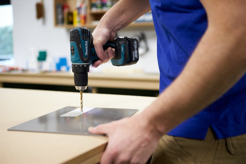 DIY wall clock drill hole