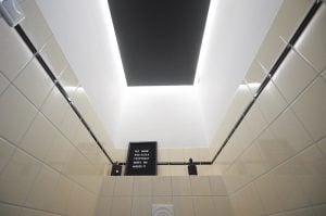 End result plastic ceiling toilet with led light on