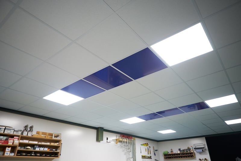 customised supended ceiling coloured acp