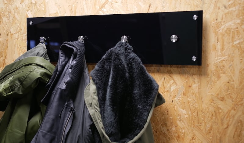 DIY acrylic coat rack