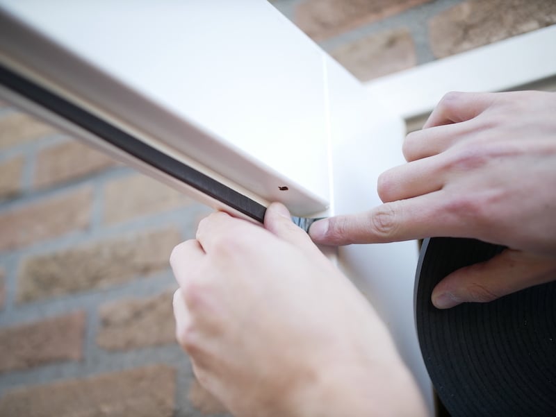 Replacing garden shed windows with perspex attaching glazing tape