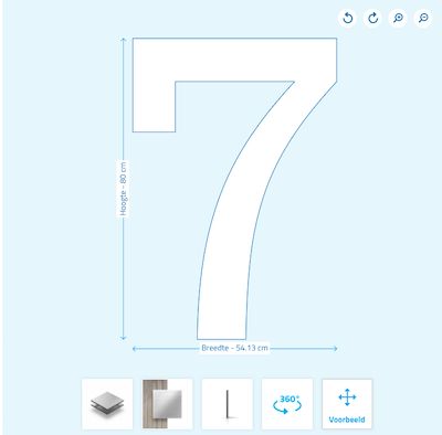 Making house numbers plate configurator house number 7