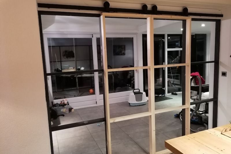 Create your own room divider sliding door