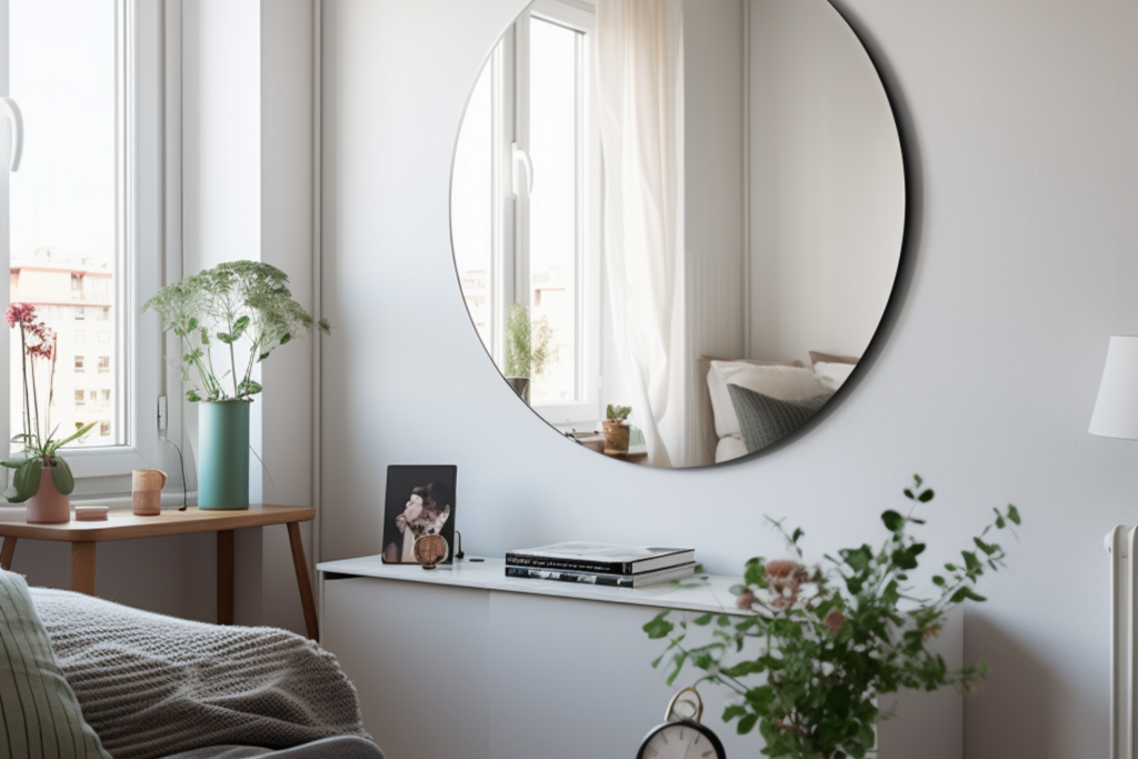 Round acrylic mirror