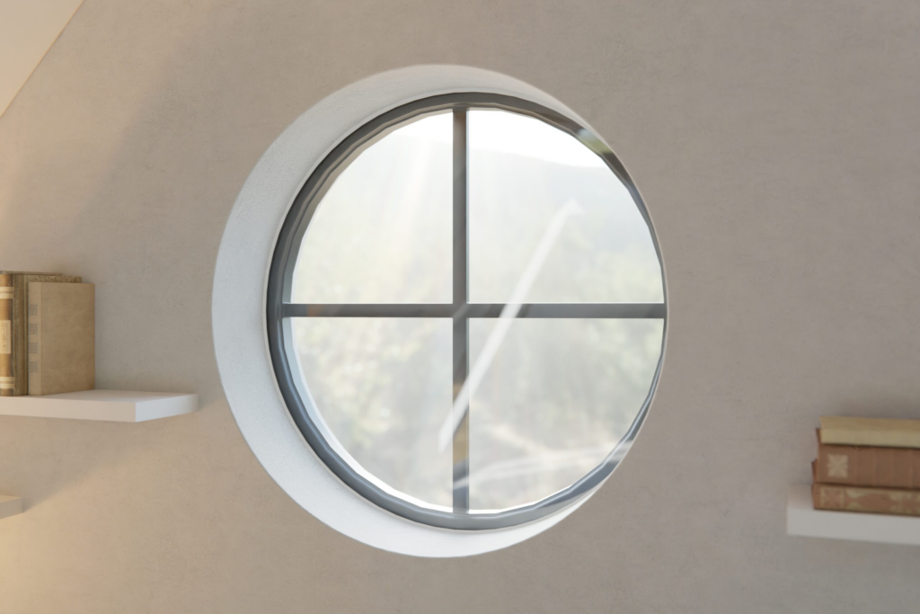 Round window with sealant