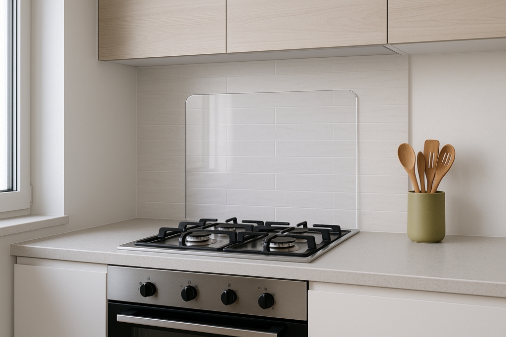 Clear Kitchen Splashbacks | Cut-to-size | Plasticsheetsshop.co.uk